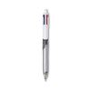 4-Color 3 + 1 Multi-Color Ballpoint Pen/Pencil, Retractable, 1 mm Pen/0.7 mm Pencil, Black/Blue/Red Ink, Gray/White Barrel1