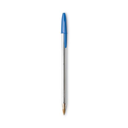 Cristal Xtra Smooth Ballpoint Pen, Stick, Medium 1 mm, Blue Ink, Clear Barrel, Dozen1