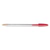 Cristal Xtra Smooth Ballpoint Pen, Stick, Medium 1 mm, Red Ink, Clear Barrel, Dozen2