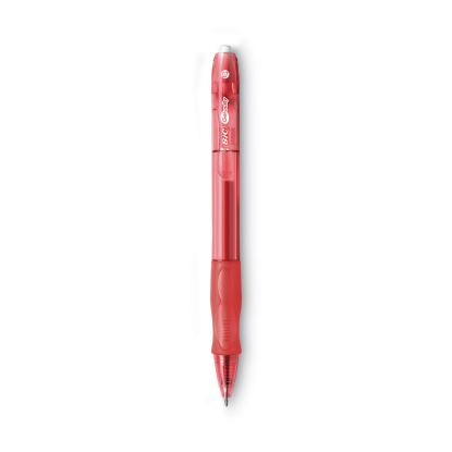 Gel-ocity Gel Pen, Retractable, Medium 0.7 mm, Red Ink, Translucent Red Barrel, Dozen1