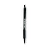 Soft Feel Ballpoint Pen, Retractable, Medium 1 mm, Black Ink, Black Barrel, Dozen1