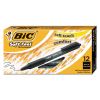 Soft Feel Ballpoint Pen, Retractable, Medium 1 mm, Black Ink, Black Barrel, Dozen2