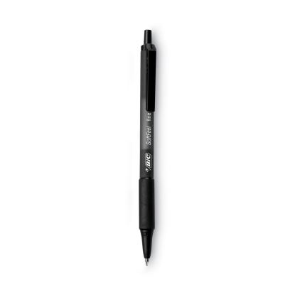 Soft Feel Ballpoint Pen Value Pack, Retractable, Medium 1 mm, Black Ink, Black Barrel, 36/Pack1