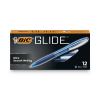 GLIDE Ballpoint Pen, Retractable, Medium 1 mm, Blue Ink, Blue Barrel, Dozen2