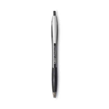 GLIDE Ballpoint Pen, Retractable, Medium 1 mm, Black Ink, Black Barrel, Dozen1