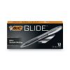 GLIDE Ballpoint Pen, Retractable, Medium 1 mm, Black Ink, Black Barrel, Dozen2