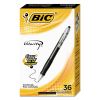 Velocity Easy Glide Ballpoint Pen Value Pack, Retractable, Medium 1 mm, Black Ink, Black Barrel, 36/Pack2