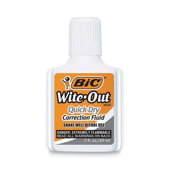 Wite-Out Quick Dry Correction Fluid, 20 mL Bottle, White, 3/Pack1