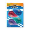 Wite-Out EZ Correct Correction Tape, Non-Refillable, Blue/Yellow Applicators, 0.17" x 400", 4/Pack2