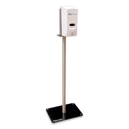 Hand Sanitizer Stand with Hands Free Dispenser, 1,000 mL, 12 x 16 x 51, Silver/White/Black1