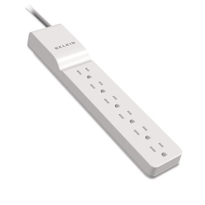 Home/Office Surge Protector, 6 Outlets, 4 ft Cord, 720 Joules, White1