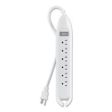 Power Strip, 6 Outlets, 12 ft Cord, White1
