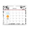 Analeis Wall Calendar, Analeis Floral Artwork, 11 x 8.75, White/Black/Coral Sheets, 12-Month (Jan to Dec): 20232