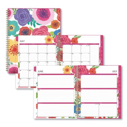 Mahalo Academic Year Create-Your-Own Cover Weekly/Monthly Planner, Floral Artwork, 11 x 8.5, 12-Month (July-June): 2022-20231