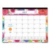 Mahalo Academic Desk Pad, Floral Artwork, 22 x 17, Black Binding, Clear Corners, 12-Month (July-June): 2022-20231