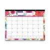 Mahalo Academic Desk Pad, Floral Artwork, 22 x 17, Black Binding, Clear Corners, 12-Month (July-June): 2022-20232