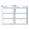 Lindley Weekly/Monthly Planner, Lindley Floral Artwork, 8 x 5, White/Blue/Green Cover, 12-Month (Jan to Dec): 20232