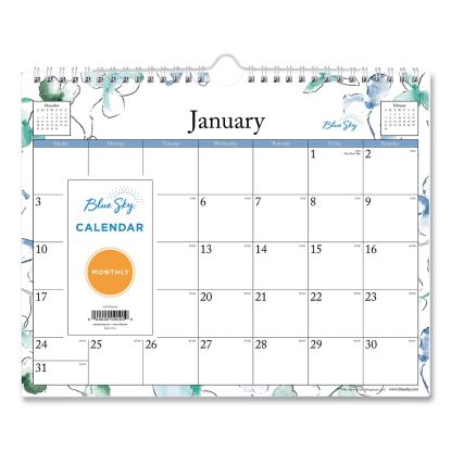 Lindley Wall Calendar, Lindley Floral Artwork, 11 x 8.75, White/Multicolor Sheets, 12-Month (Jan to Dec): 20221
