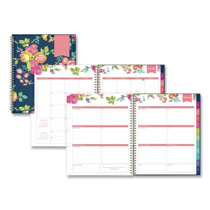 Day Designer Peyton Create-Your-Own Cover Weekly/Monthly Planner, Floral Artwork, 11 x 8.5, Navy, 12-Month (Jan-Dec): 20221