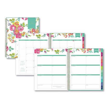 Day Designer Peyton Create-Your-Own Cover Weekly/Monthly Planner, Floral Artwork, 11 x 8.5, White, 12-Month (Jan-Dec): 20231