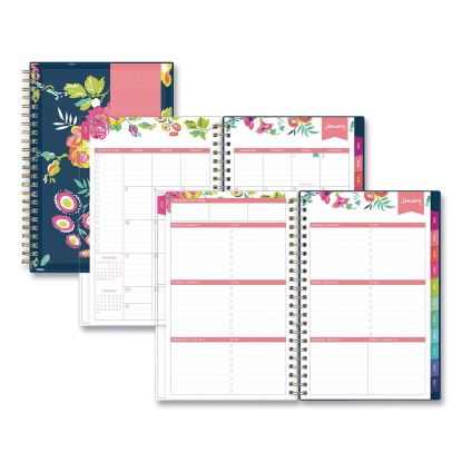 Day Designer Peyton Create-Your-Own Cover Weekly/Monthly Planner, Floral Artwork, 8 x 5, Navy Cover, 12-Month (Jan-Dec): 20231