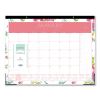 Day Designer Peyton Desk Pad Calendar, Floral Artwork, 22 x 17, Black Binding, Clear Corners, 12-Month (Jan-Dec): 20231