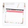 Day Designer Peyton Academic Desk Pad, Floral Artwork, 22 x 17, Black Binding, Clear Corners, 12-Month (July-June): 2022-20232