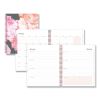 Joselyn Weekly/Monthly Planner, Joselyn Floral Artwork, 11 x 8.5, Pink/Peach/Black Cover, 12-Month (Jan to Dec): 20231