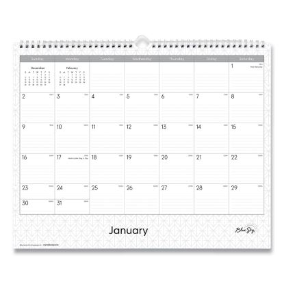 Enterprise Wall Calendar, Enterprise Geometric Artwork, 15 x 12, White/Gray Sheets, 12-Month (Jan to Dec): 20231