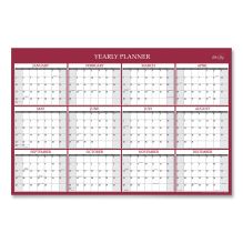 Classic Red Laminated Erasable Wall Calendar, Classic Red Artwork, 36 x 24, White/Red/Gray Sheets, 12-Month (Jan-Dec): 20231