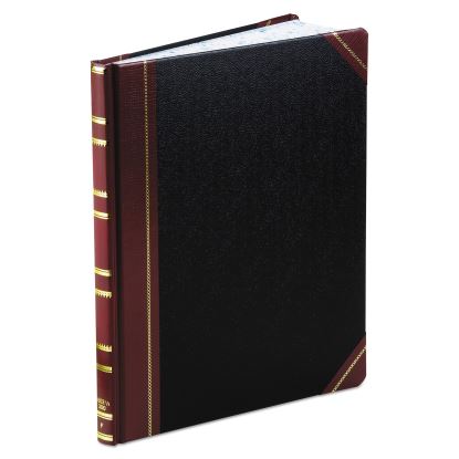 Extra-Durable Bound Book, Single-Page Record-Rule Format, Black/Maroon/Gold Cover, 11.94 x 9.78 Sheets, 300 Sheets/Book1