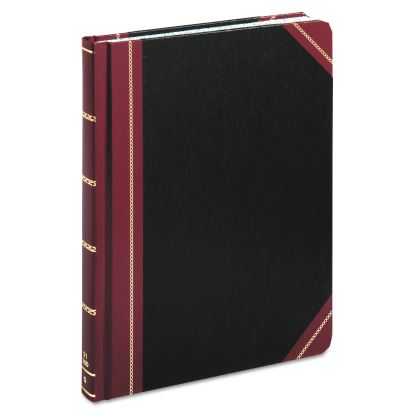 Extra-Durable Bound Book, Single-Page Record-Rule Format, Black/Maroon/Gold Cover, 10.13 x 7.78 Sheets, 300 Sheets/Book1