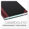 Extra-Durable Bound Book, Single-Page Record-Rule Format, Black/Maroon/Gold Cover, 10.13 x 7.78 Sheets, 300 Sheets/Book2