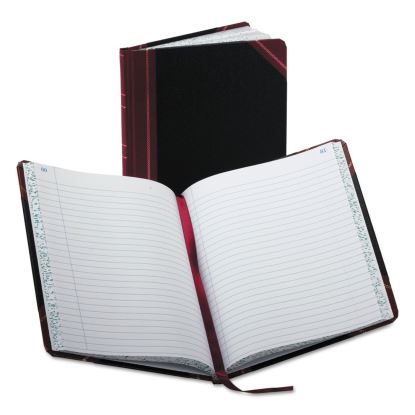 Account Record Book, Record-Style Rule, Black/Maroon/Gold Cover, 9.25 x 7.31 Sheets, 150 Sheets/Book1