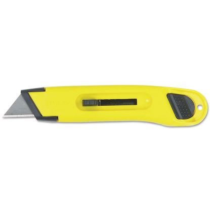 Plastic Light-Duty Utility Knife w/Retractable Blade, Yellow1