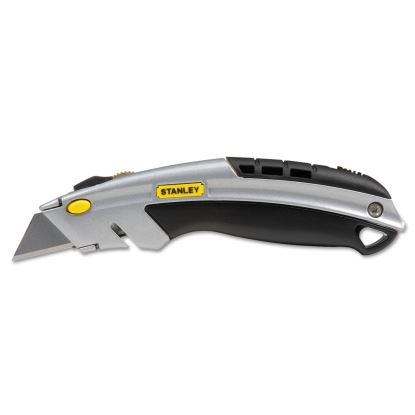 Curved Quick-Change Utility Knife, Stainless Steel Retractable Blade, 3 Blades1