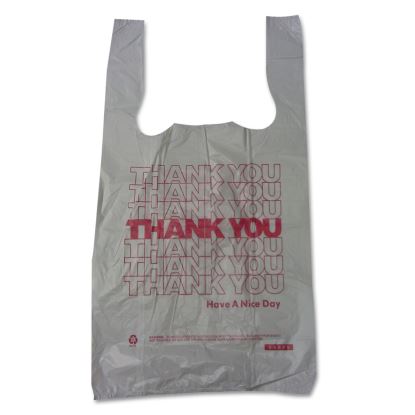 Thank You High-Density Shopping Bags, 10" x 19", White, 2,000/Carton1