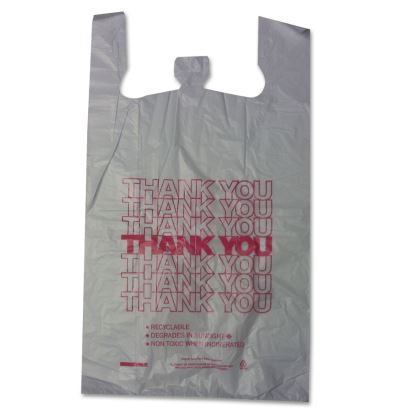 Thank You High-Density Shopping Bags, 18" x 30", White, 500/Carton1