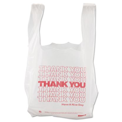 Thank You High-Density Shopping Bags, 8" x 16", White, 2,000/Carton1