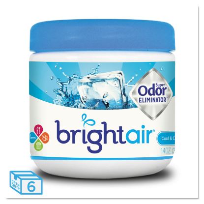 Super Odor Eliminator, Cool and Clean, Blue, 14 oz Jar, 6/Carton1