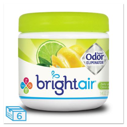 Super Odor Eliminator, Zesty Lemon and Lime, 14 oz Jar, 6/Carton1