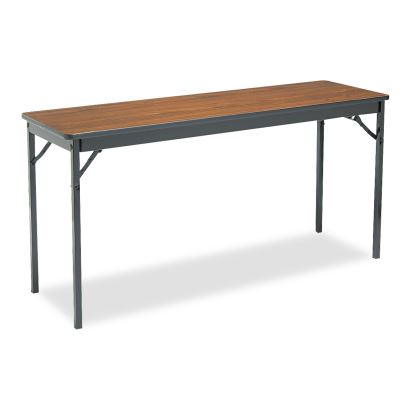 Special Size Folding Table, Rectangular, 60w x 18d x 30h, Walnut/Black1