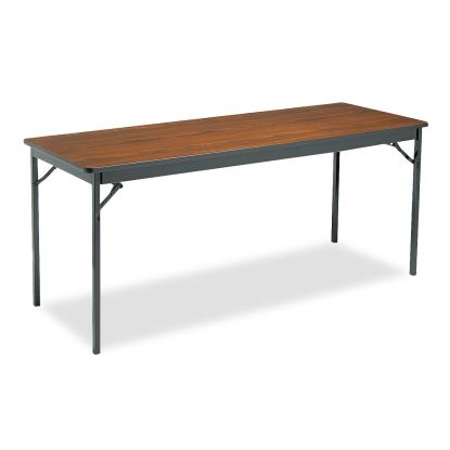 Special Size Folding Table, Rectangular, 72w x 24d x 30h, Walnut/Black1