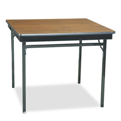 Special Size Folding Table, Square, 36w x 36d x 30h, Walnut/Black1