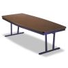 Economy Conference Folding Table, Boat, 96w x 36d x 30h, Walnut/Black2