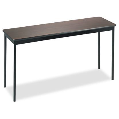 Utility Table, Rectangular, 60w x 18d x 30h, Walnut/Black1