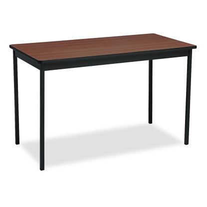 Utility Table, Rectangular, 48w x 24d x 30h, Walnut/Black1