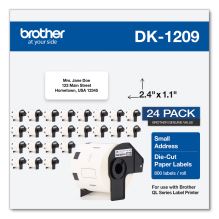 Die-Cut Address Labels, 1.1 x 2.4, White, 800/Roll, 24 Rolls/Pack1