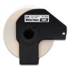 Continuous Paper Label Tape, 2.4" x 100 ft, White, 3 Rolls/Pack2