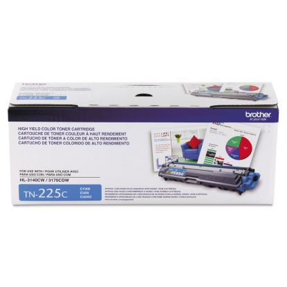 TN225C High-Yield Toner, 2,200 Page-Yield, Cyan1